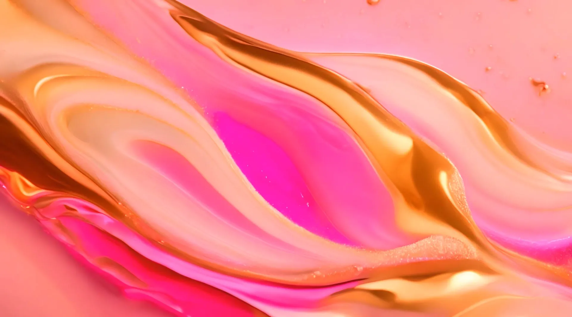 Elegant Pink and Gold Wave Motion Backdrop